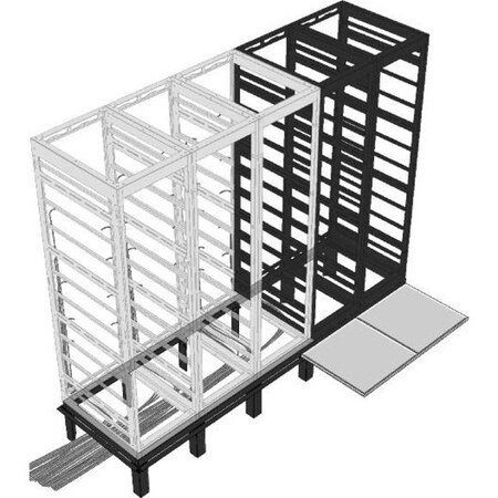 Middle Atlantic 3Bay Wmrk Floor Angles Pr, WMANGLE-3-3642 WMANGLE-3-3642